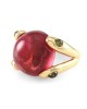 23.73ct Pink Tourmaline Ring w/ 1.07ctw Peridot Accents in 18K Rose Gold